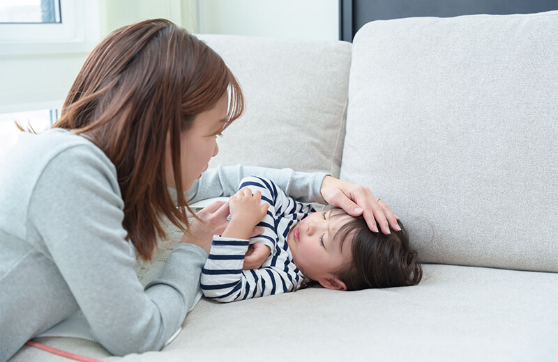 お子様の急な発熱のイメージ